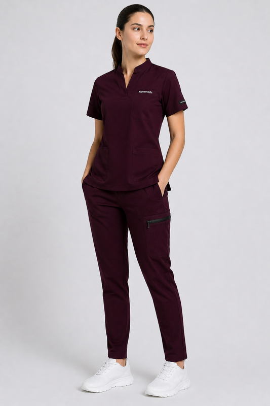 FitX women’s Scrub Midnight Maroon