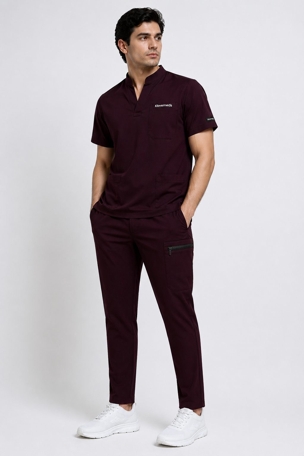 FitX Men’s Scrub Mid Night Maroon