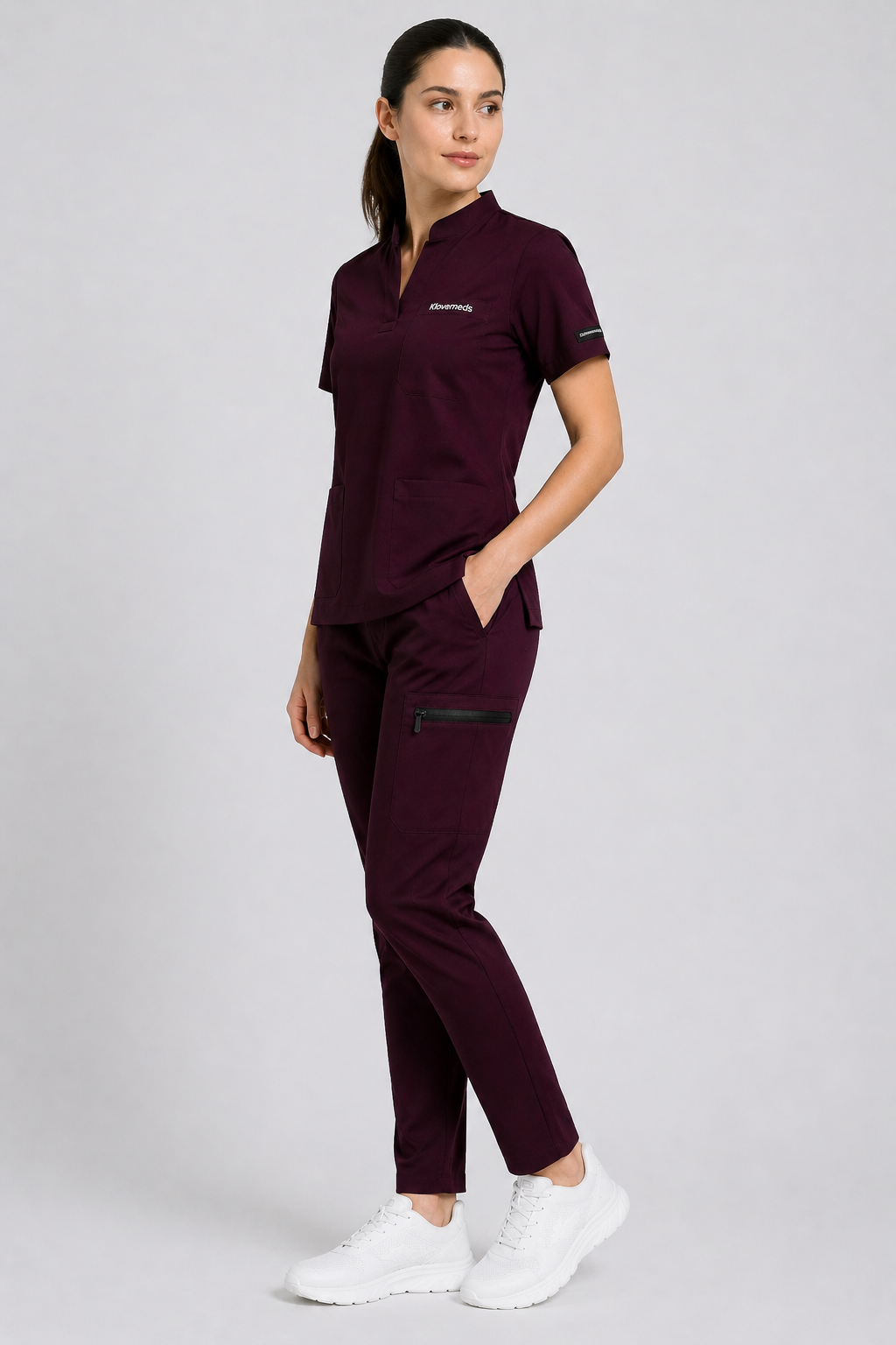 FitX women’s Scrub Midnight Maroon